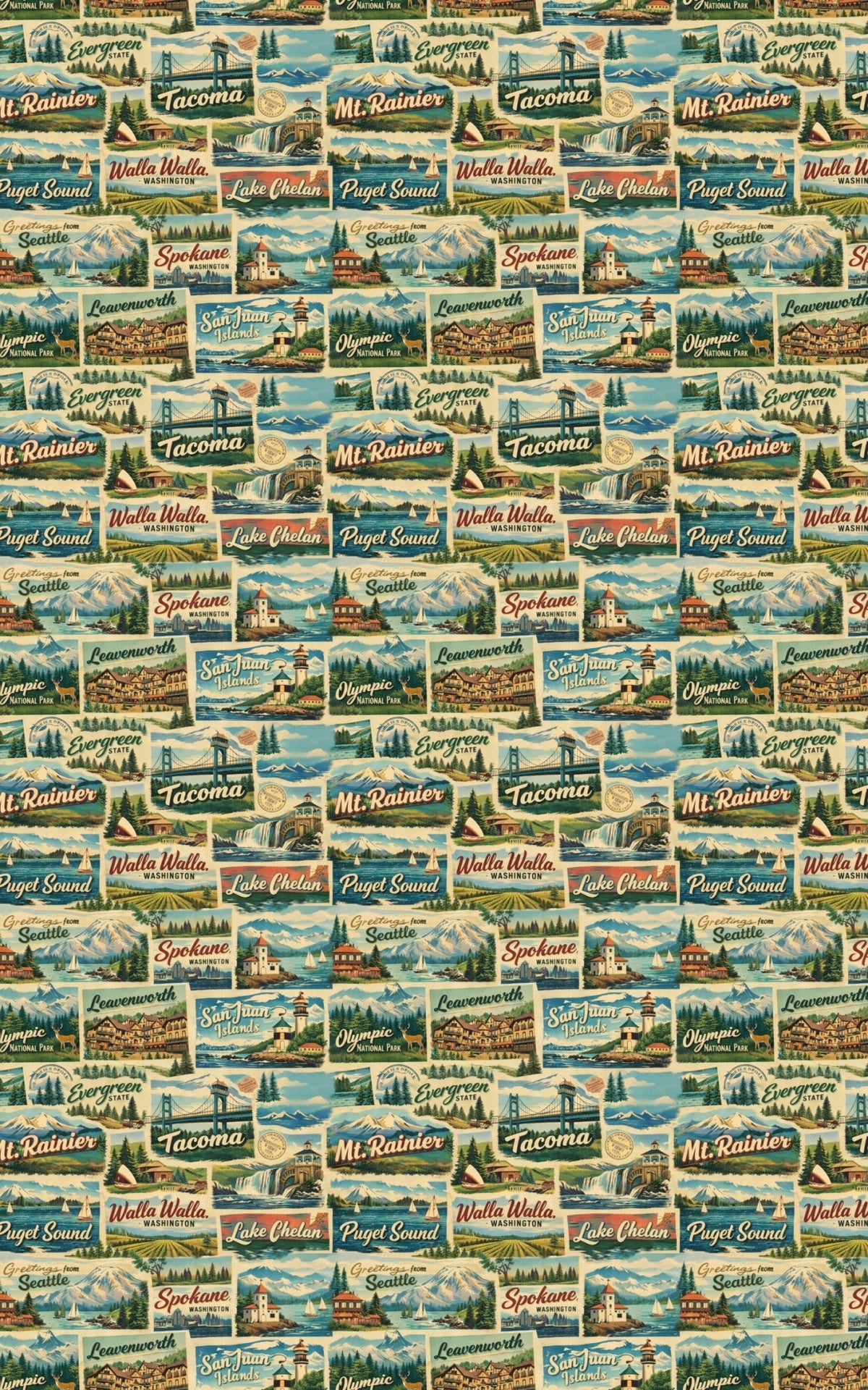 Washington Postcard Memories - London Penny Gift Wrap