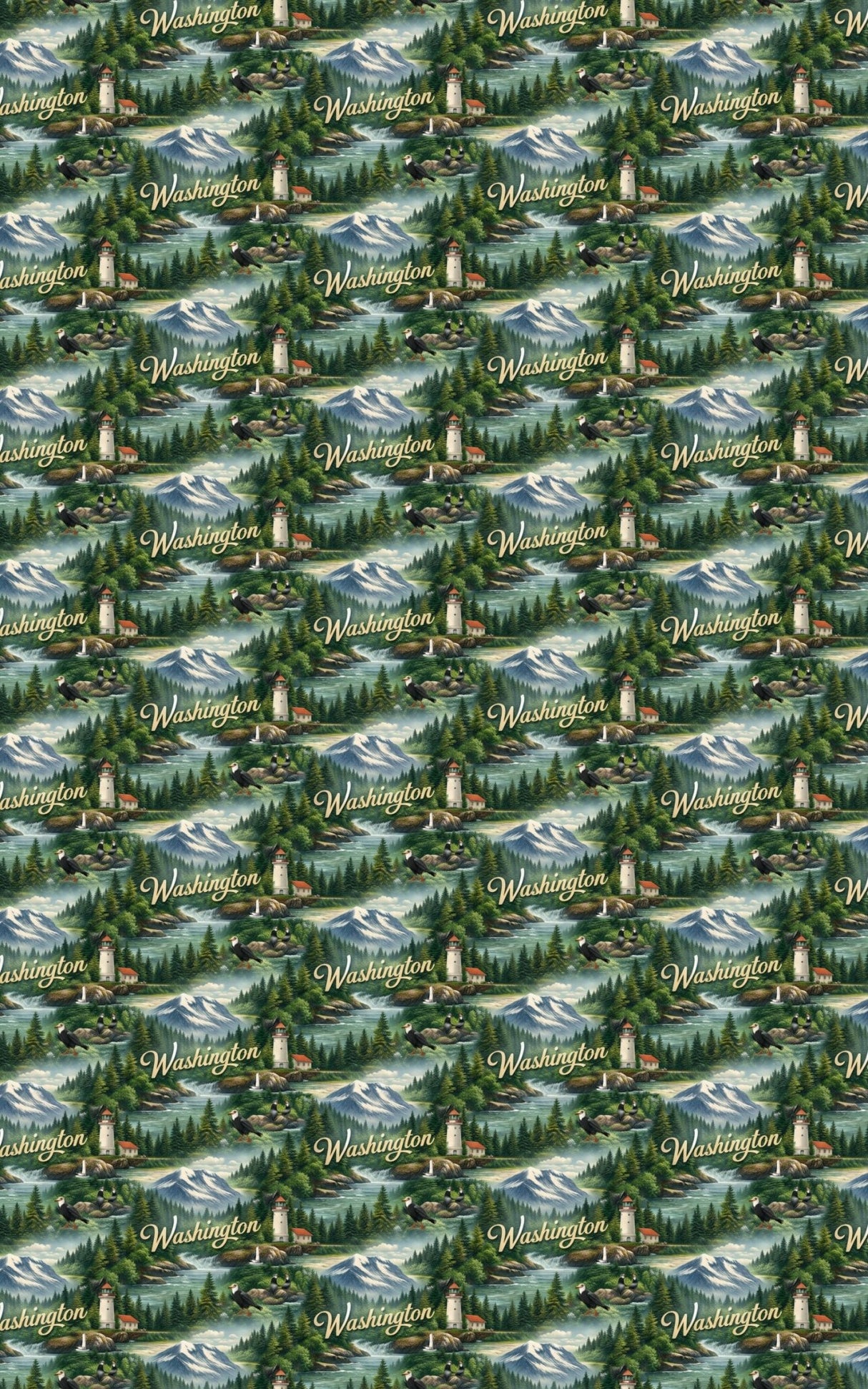 Washington Evergreen Coast - London Penny Gift Wrap