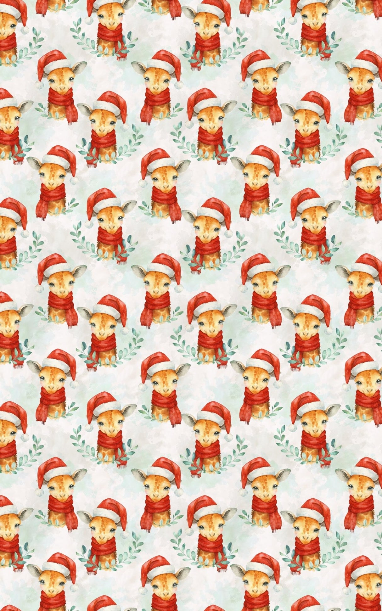 Winter Whimsy Giraffes - London Penny Gift Wrap