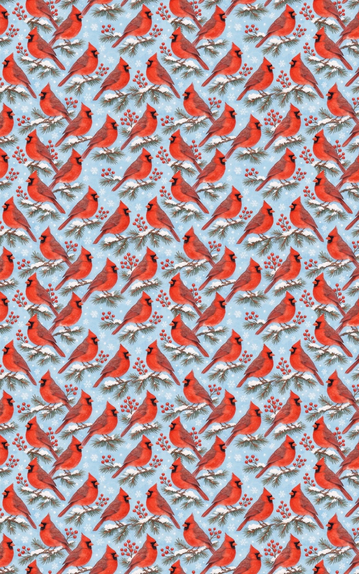 Winter Cardinal Whispers - London Penny Gift Wrap