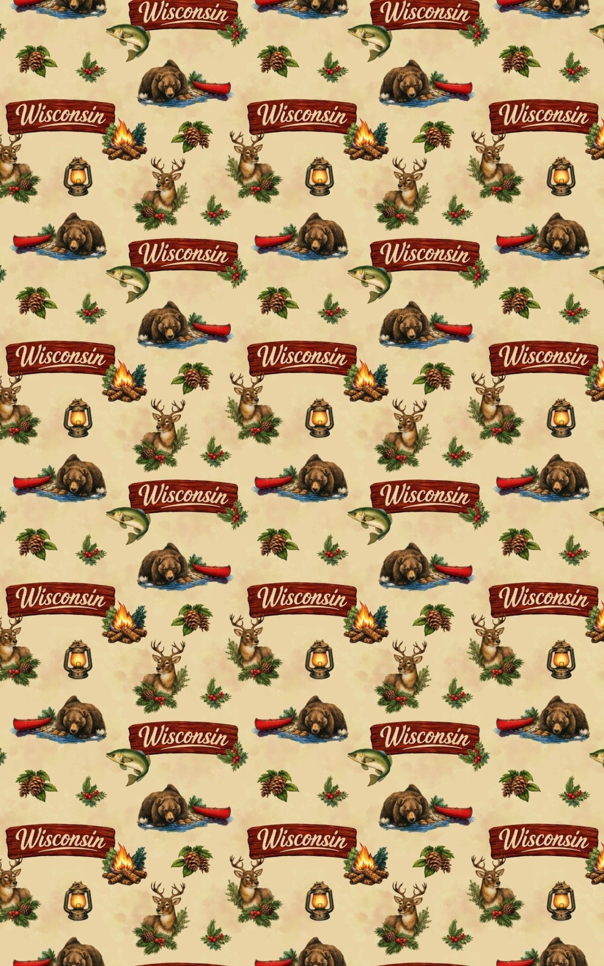 Wisconsin Northwoods Cabin - London Penny Gift Wrap