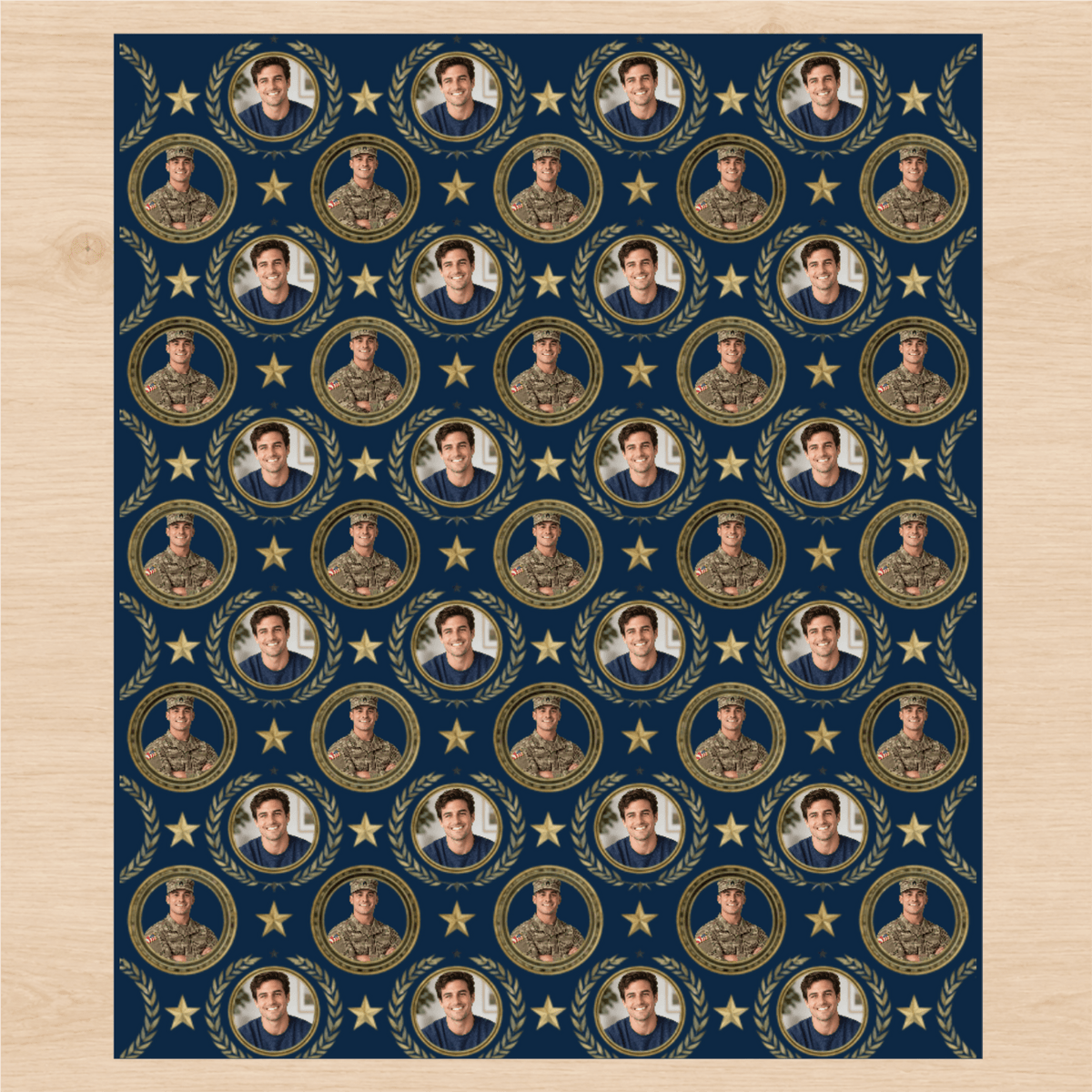 Personalized Distinguished Service Pattern Wrapping Paper | Custom Gift Wrap - London Penny Gift Wrap