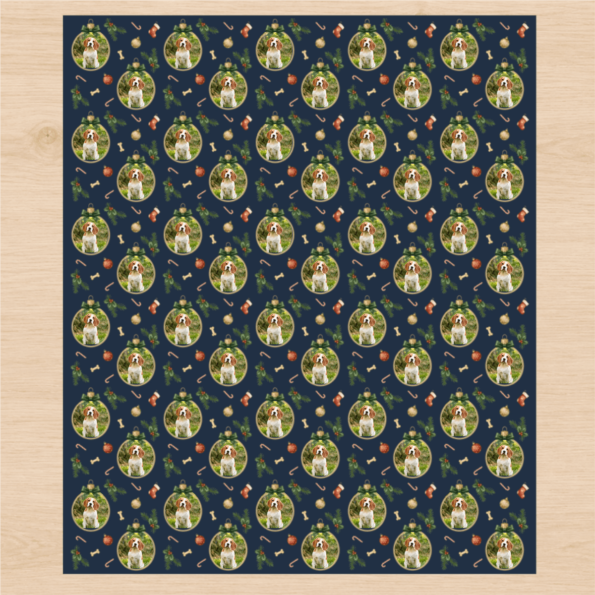Personalized Santa's Favorite Pup Wrapping Paper | Custom Gift Wrap - London Penny Gift Wrap