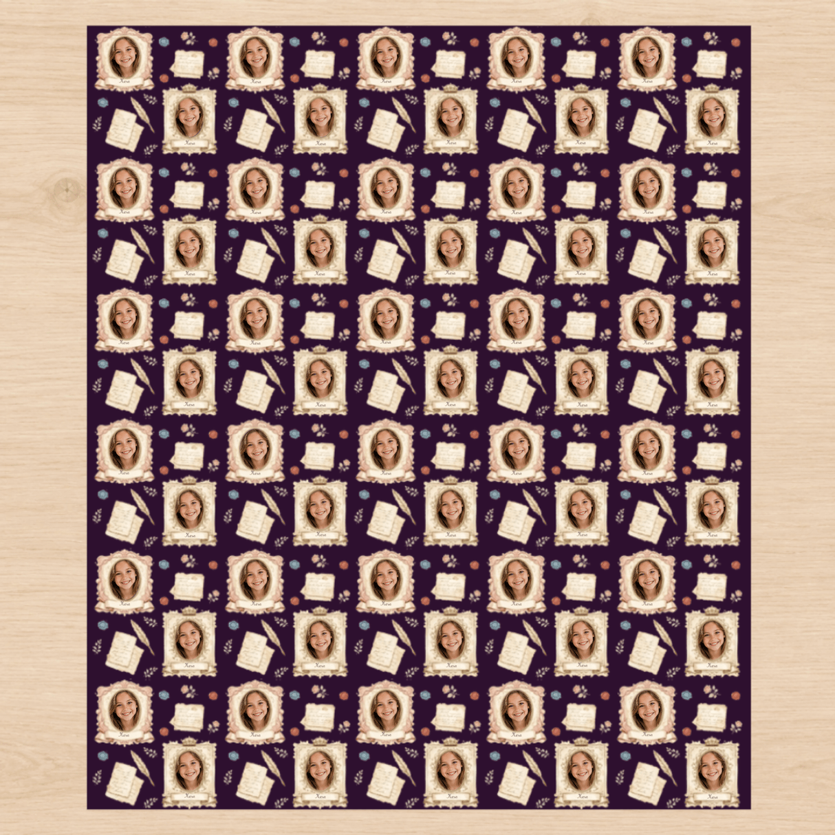 Personalized Vintage Letters Wrapping Paper | Custom Gift Wrap - London Penny Gift Wrap