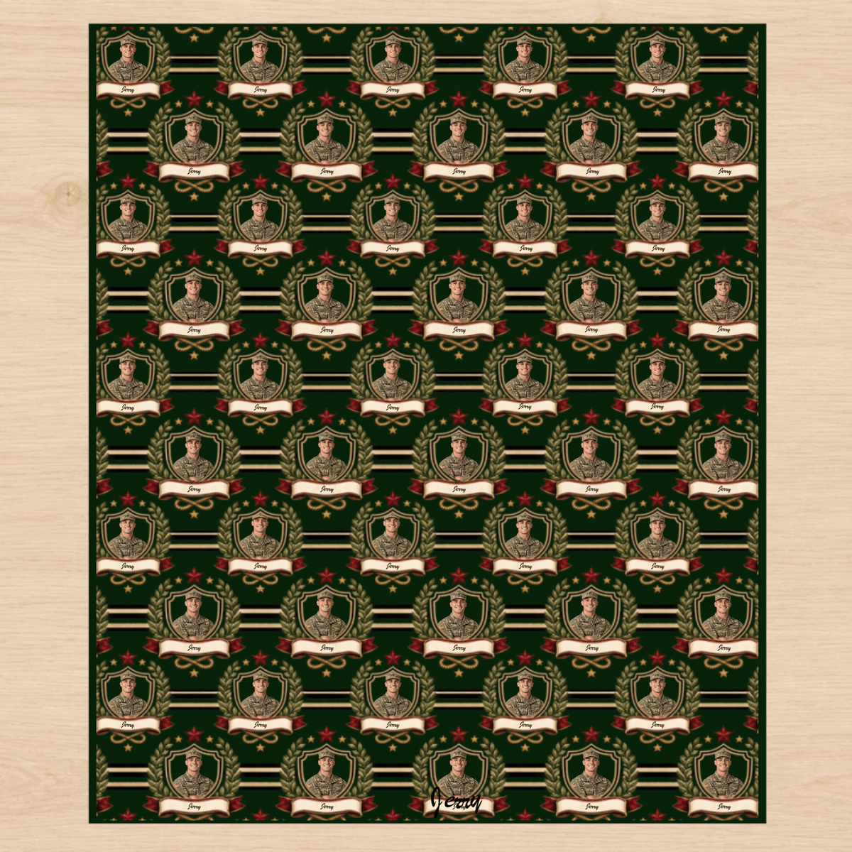 Personalized Laurel & Legacy Emblem Wrapping Paper | Custom Gift Wrap - London Penny Gift Wrap