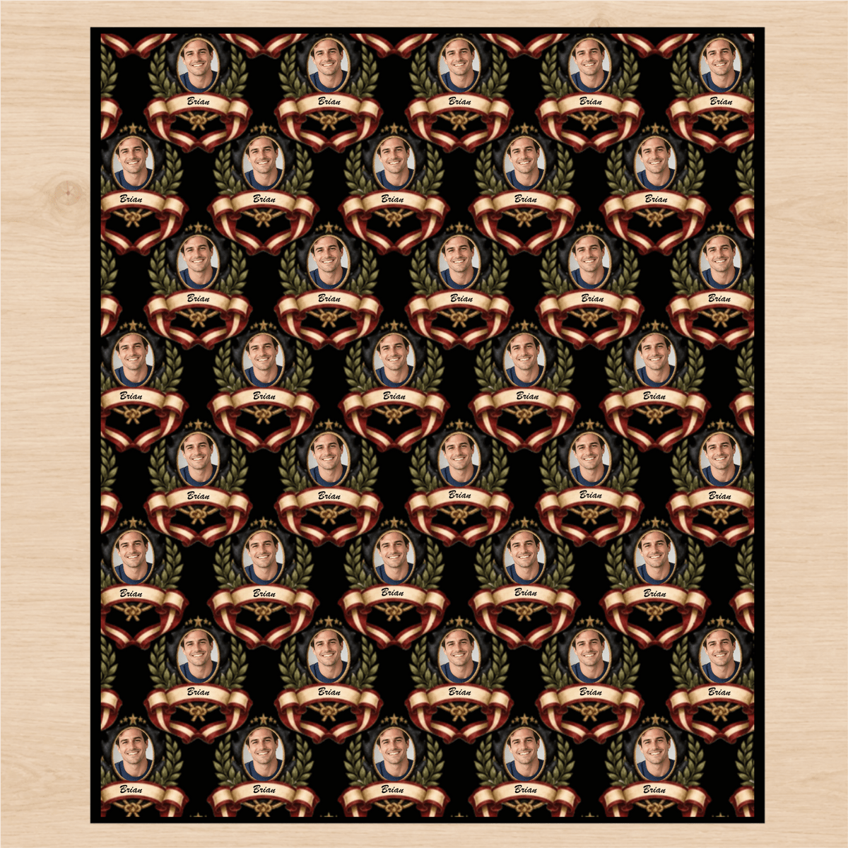Personalized Legacy Ribbon & Crest Wrapping Paper | Custom Gift Wrap - London Penny Gift Wrap
