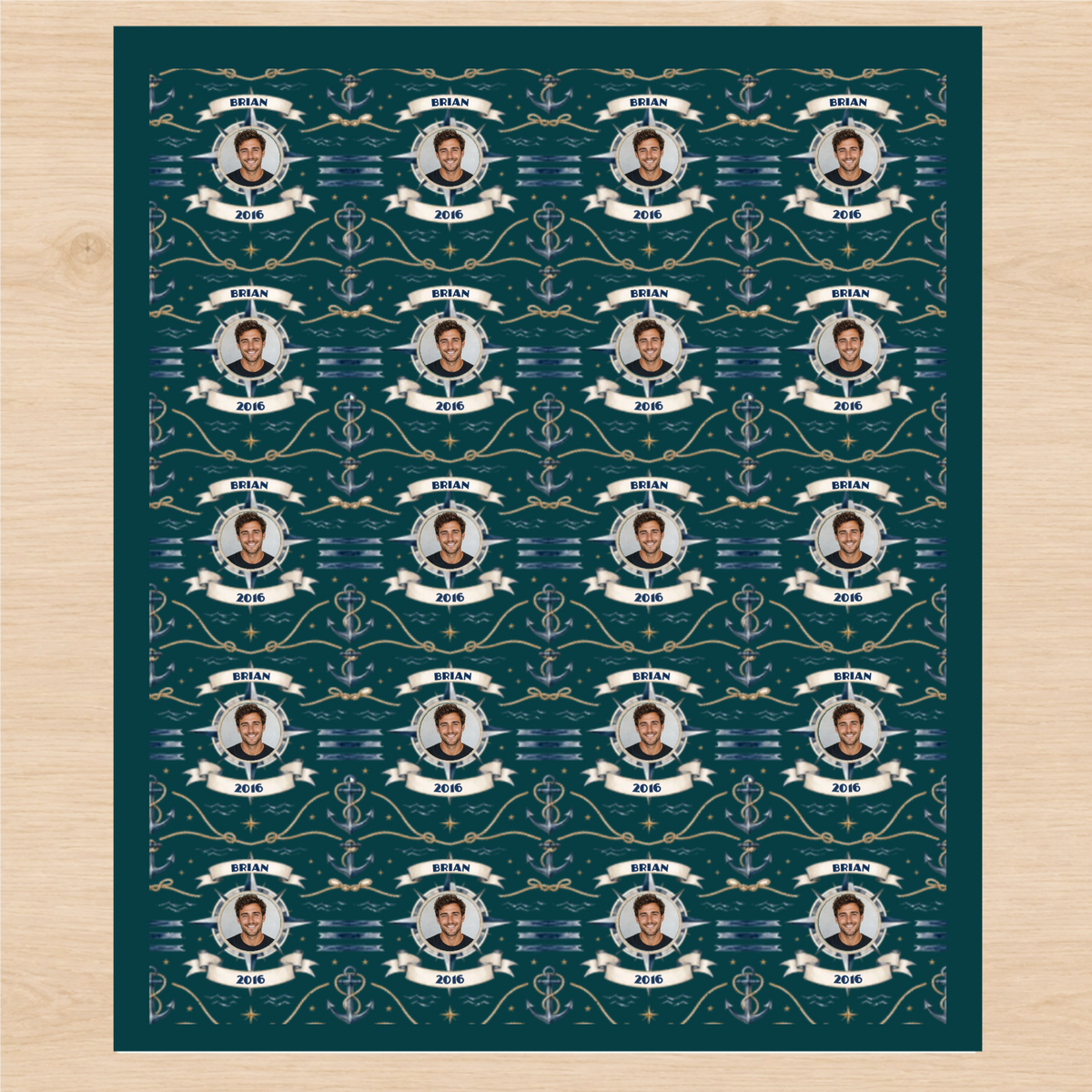 Personalized Compass & Family Legacy Wrapping Paper | Custom Gift Wrap