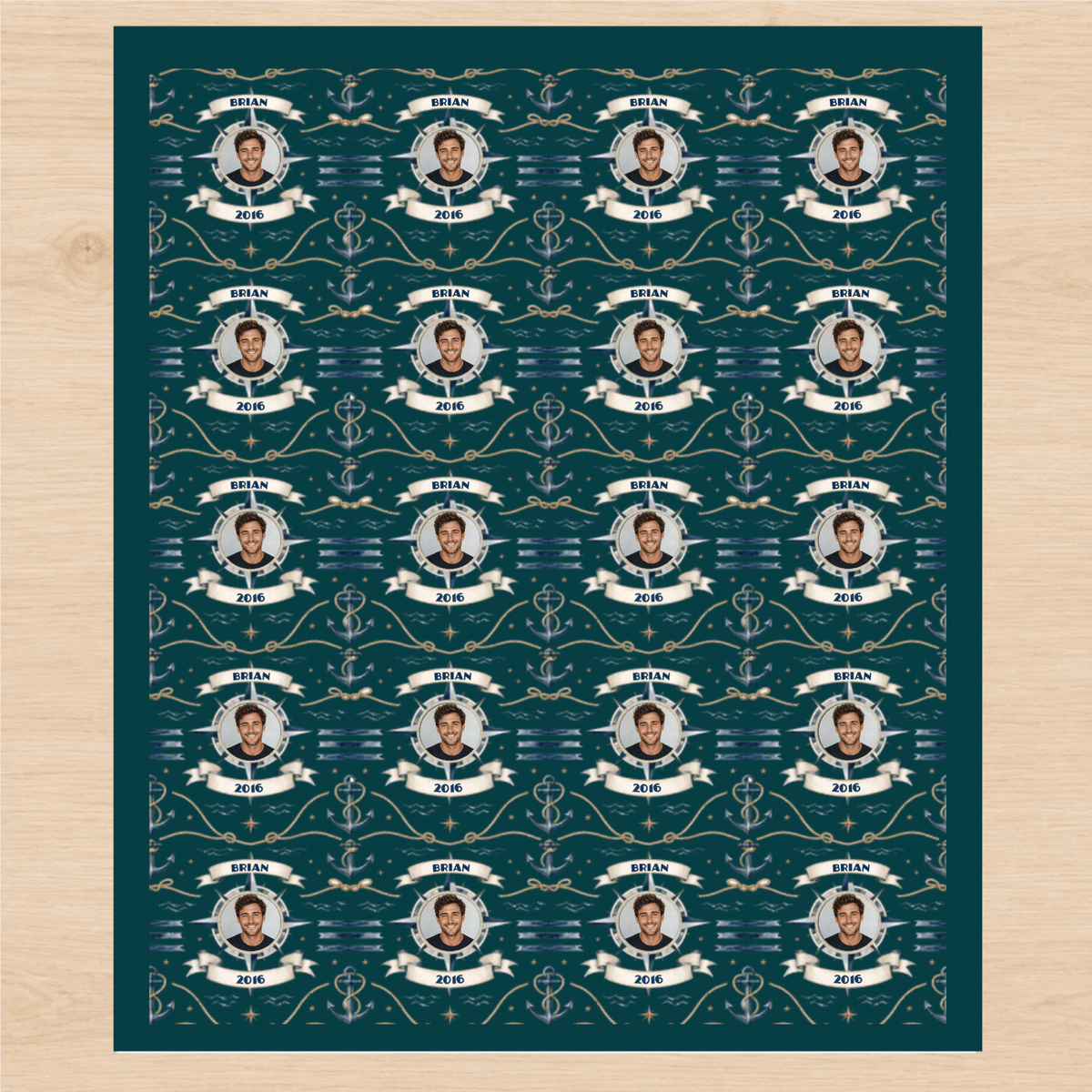 Personalized Compass & Family Legacy Wrapping Paper | Custom Gift Wrap - London Penny Gift Wrap