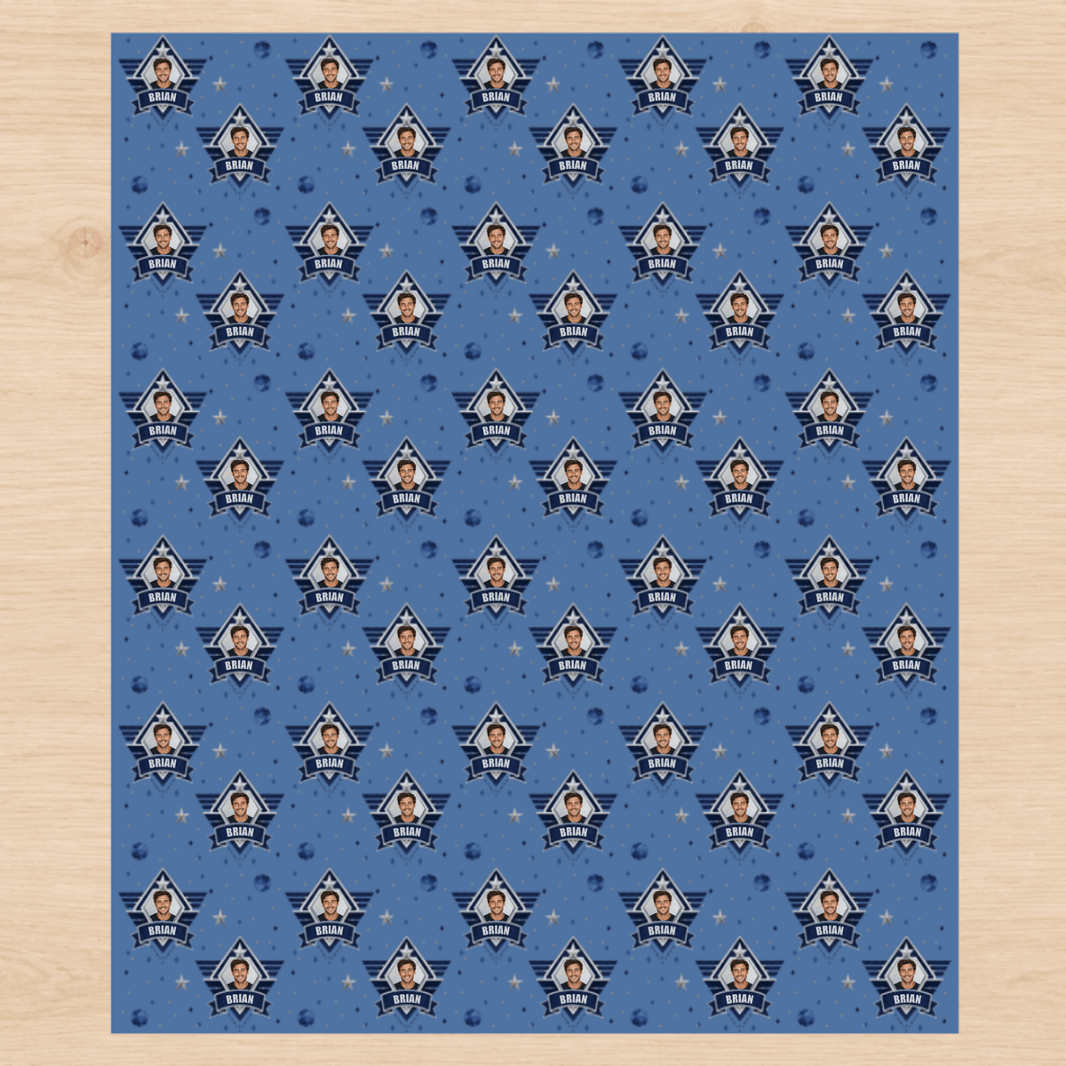 Personalized Orbit Legacy Medallion Wrapping Paper | Custom Gift Wrap - London Penny Gift Wrap