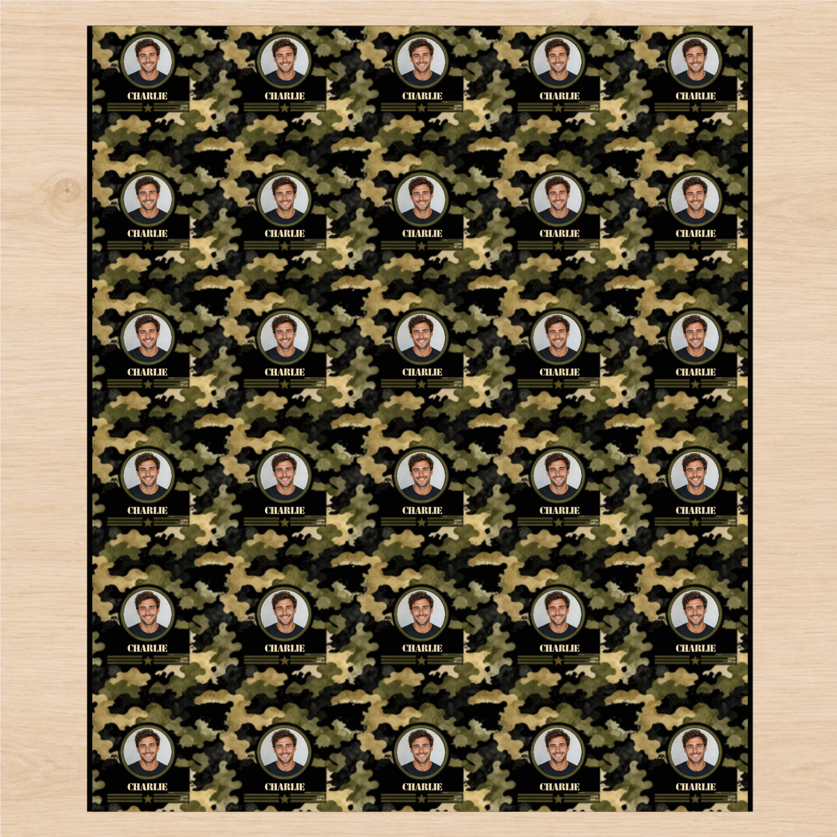 Personalized Heritage Camo Wrapping Paper | Custom Gift Wrap