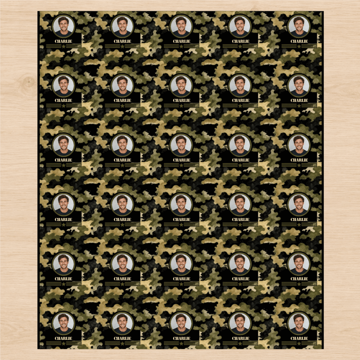 Personalized Heritage Camo Wrapping Paper | Custom Gift Wrap - London Penny Gift Wrap