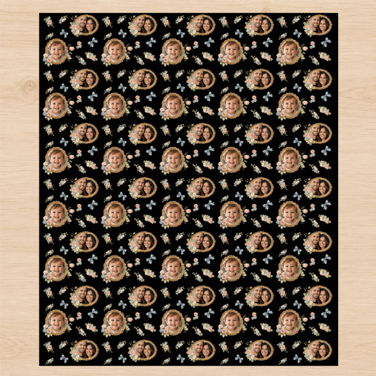 Personalized Vintage Family Photo Album Wrapping Paper | Custom Gift Wrap - London Penny Gift Wrap