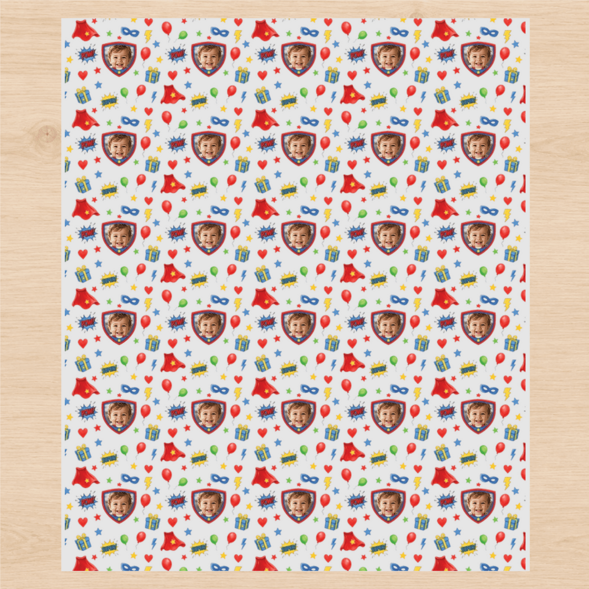 Personalized Super Celebration Wrapping Paper | Custom Gift Wrap - London Penny Gift Wrap