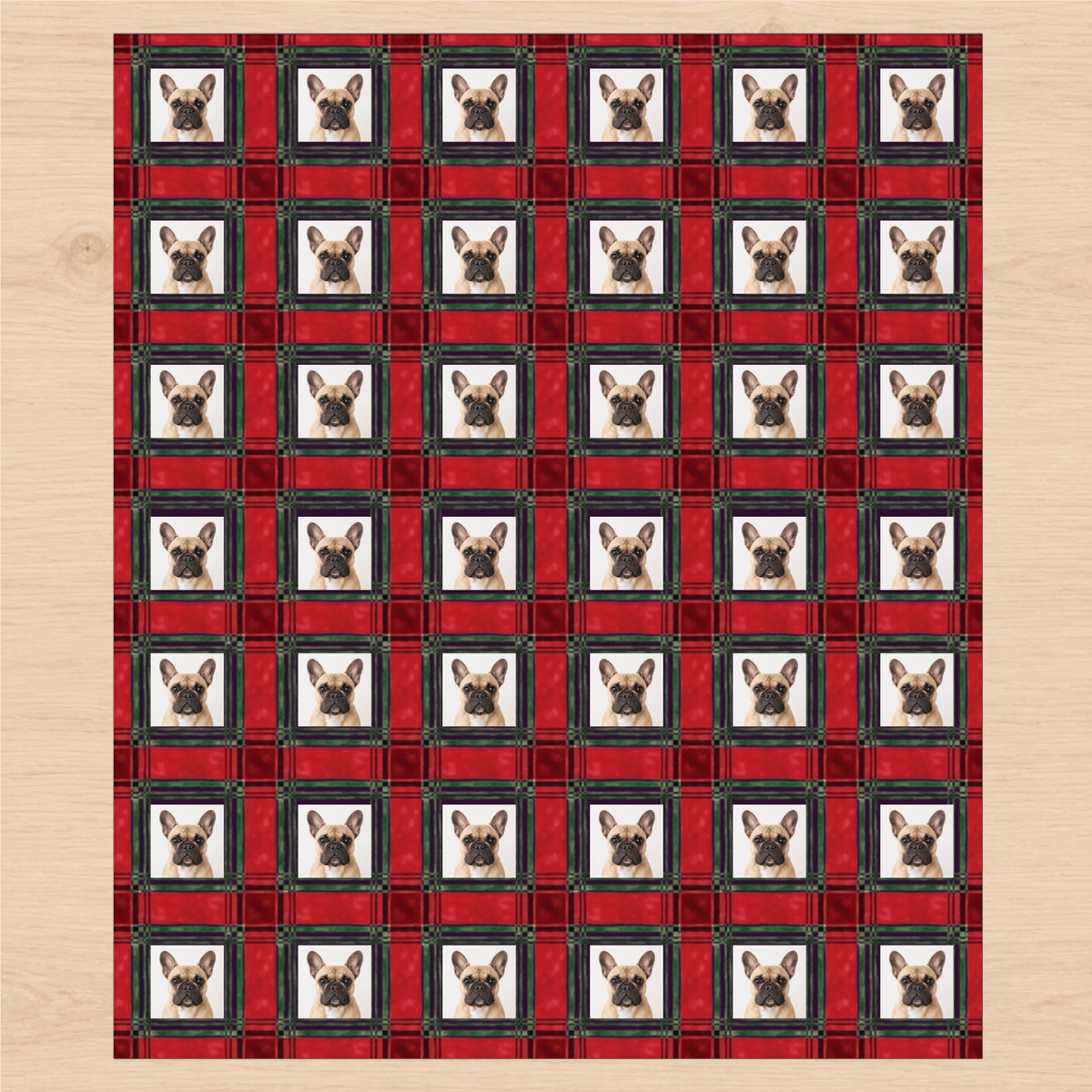 Personalized Cranberry Pines Plaid Wrapping Paper | Custom Gift Wrap - London Penny Gift Wrap