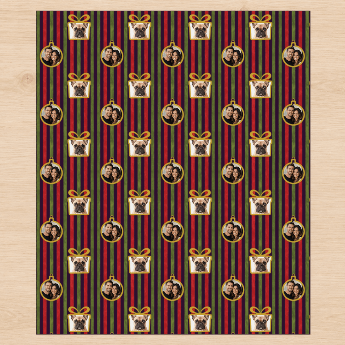 Personalized Evergreen Plaidscape Wrapping Paper | Custom Gift Wrap - London Penny Gift Wrap