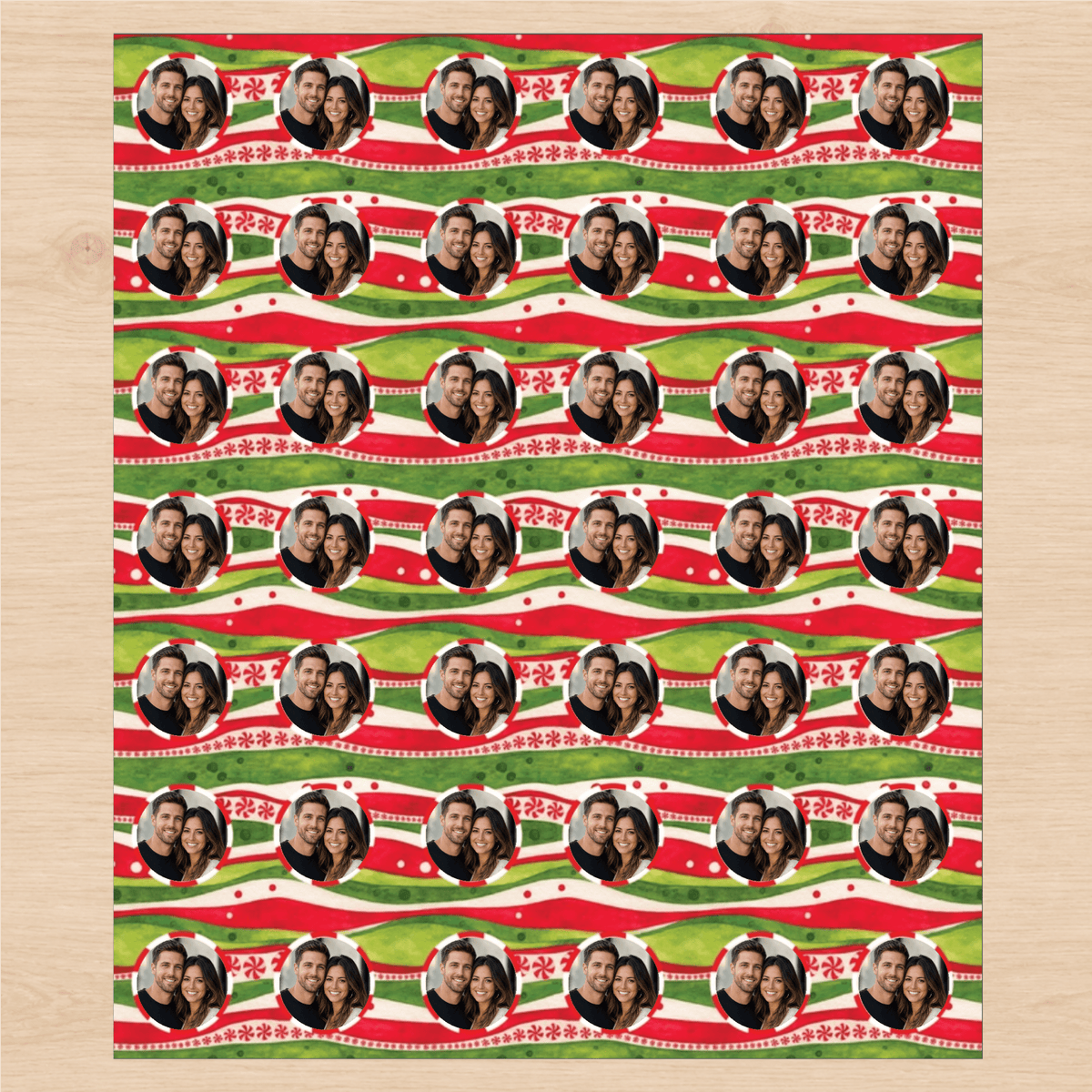 Personalized Peppermint Whispers Wrapping Paper | Custom Gift Wrap - London Penny Gift Wrap