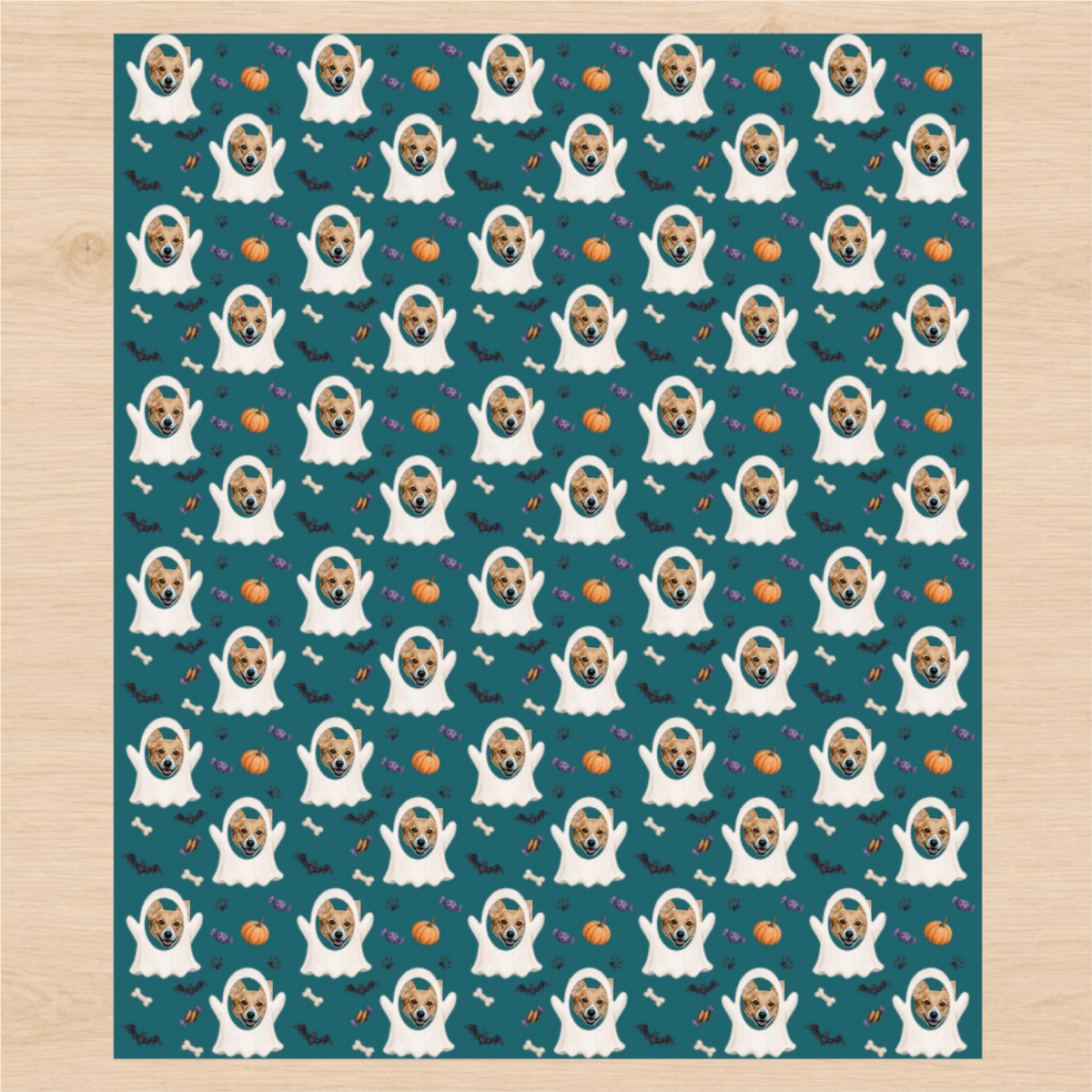 Personalized Haunted Dog Treats Wrapping Paper | Custom Gift Wrap - London Penny Gift Wrap