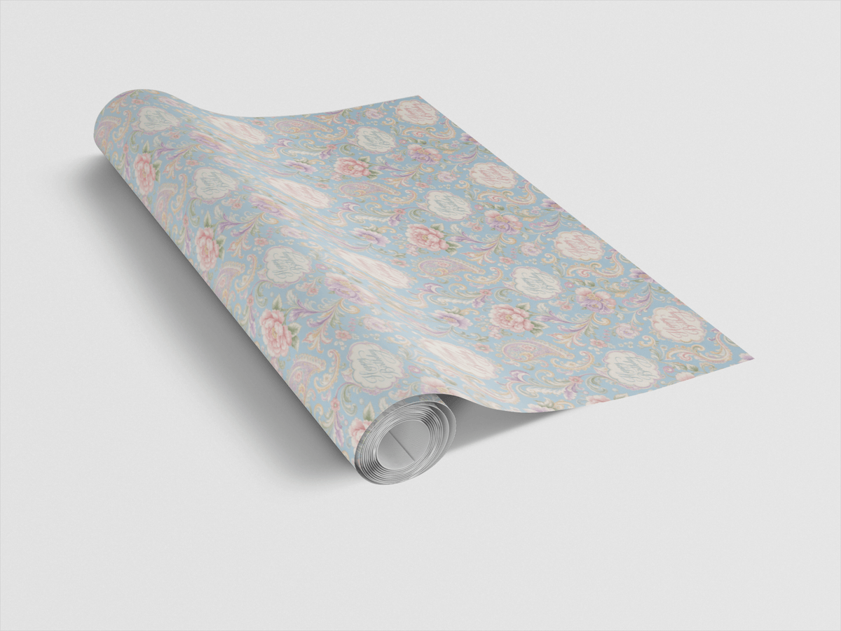 Boutique Birthday Paisley Wrapping Paper - London Penny Gift Wrap