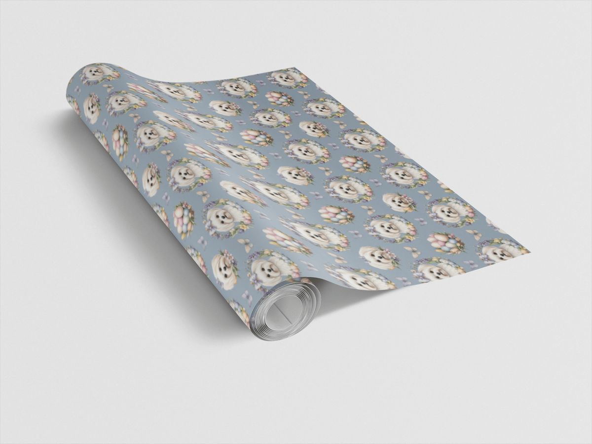 Pastel Easter Maltese Wrapping Paper - London Penny Gift Wrap