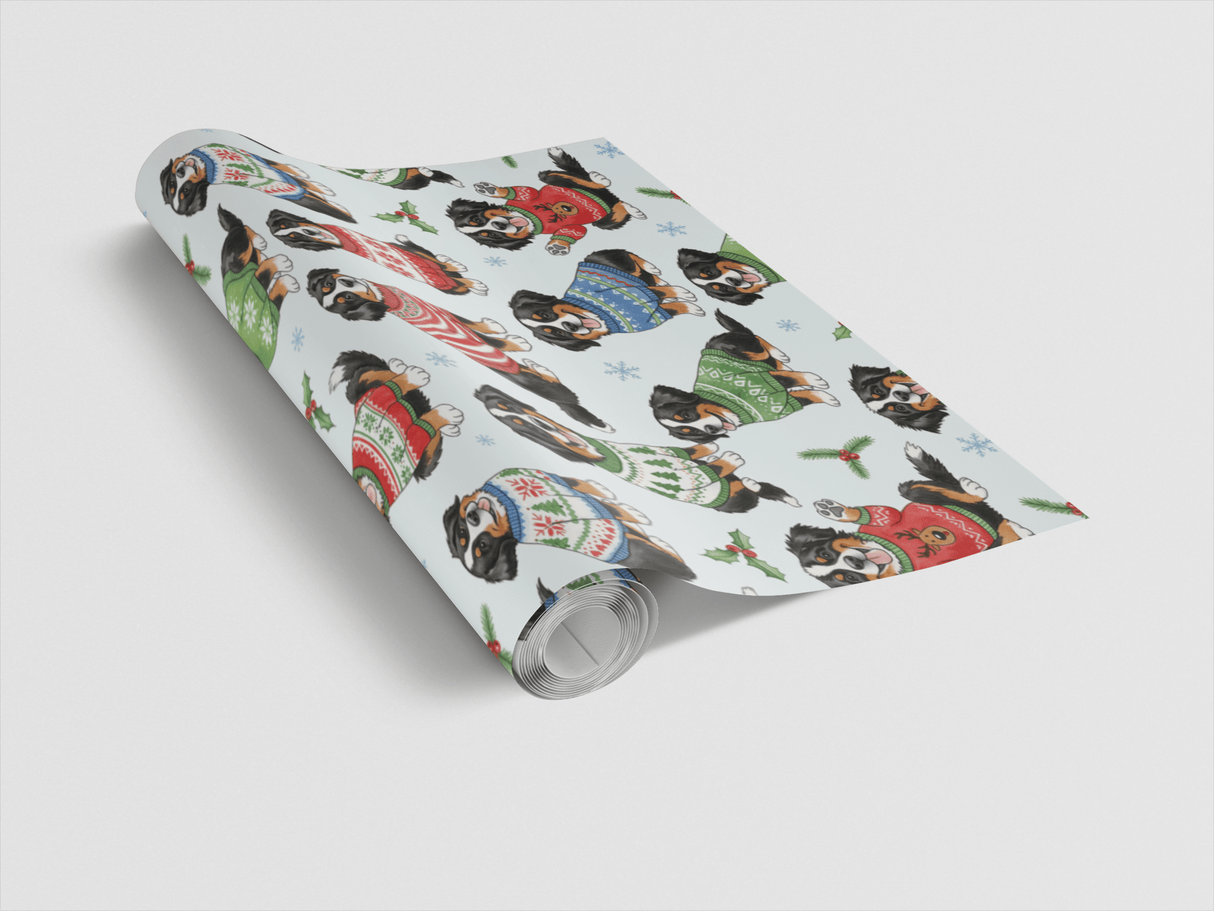 Bernese Mountain Dog Holiday Sweaters - London Penny Gift Wrap