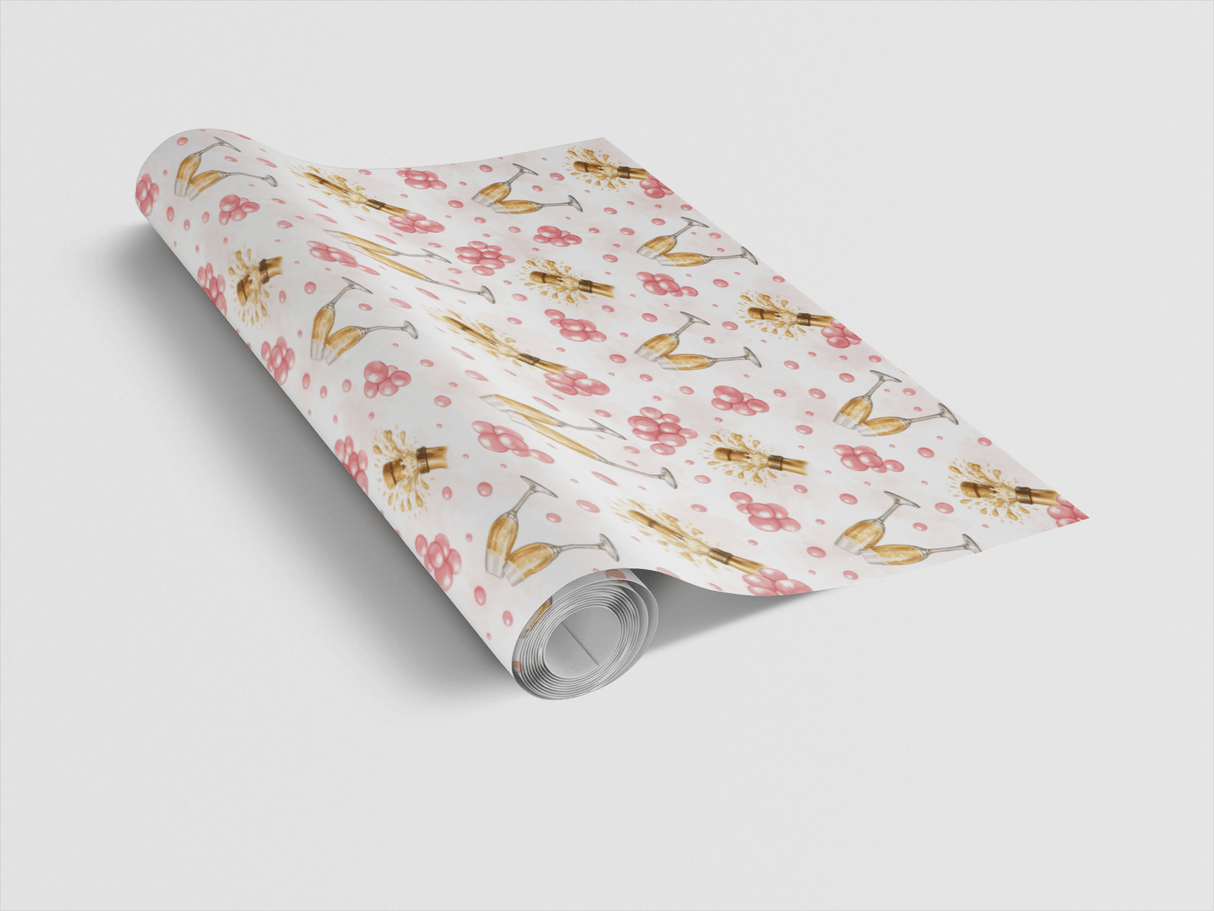 Pink Champagne Pop - London Penny Gift Wrap
