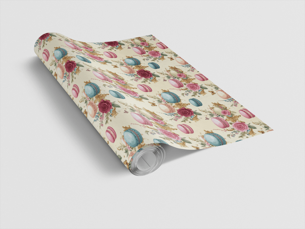 Parisian Macaron Garden Wrapping Paper - London Penny Gift Wrap