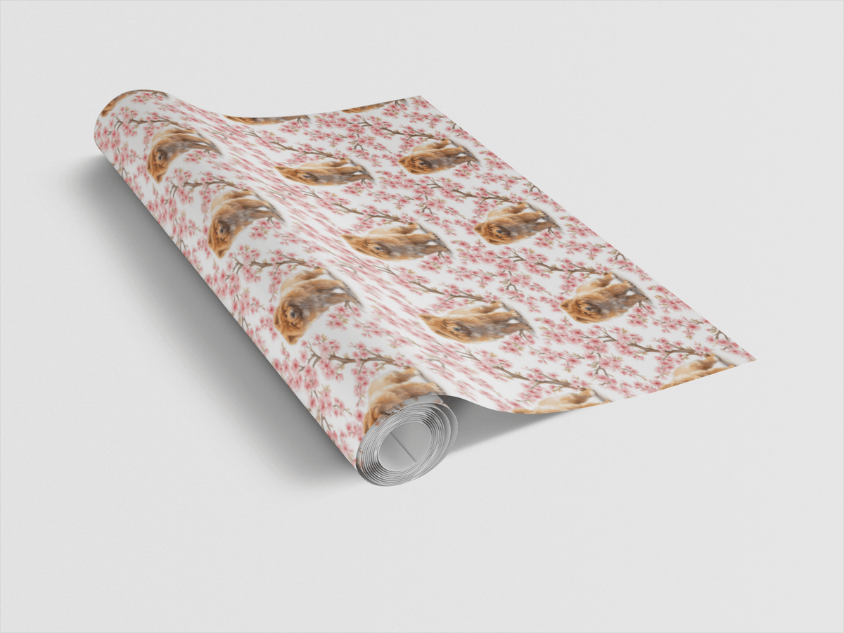 Chow Chow Cherry Blossom - London Penny Gift Wrap