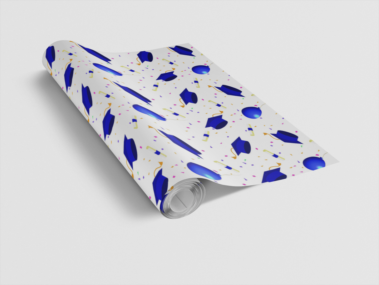 Graduation in Blue - London Penny Gift Wrap