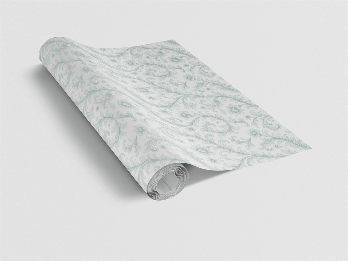 Mint Whisper Baroque - London Penny Gift Wrap