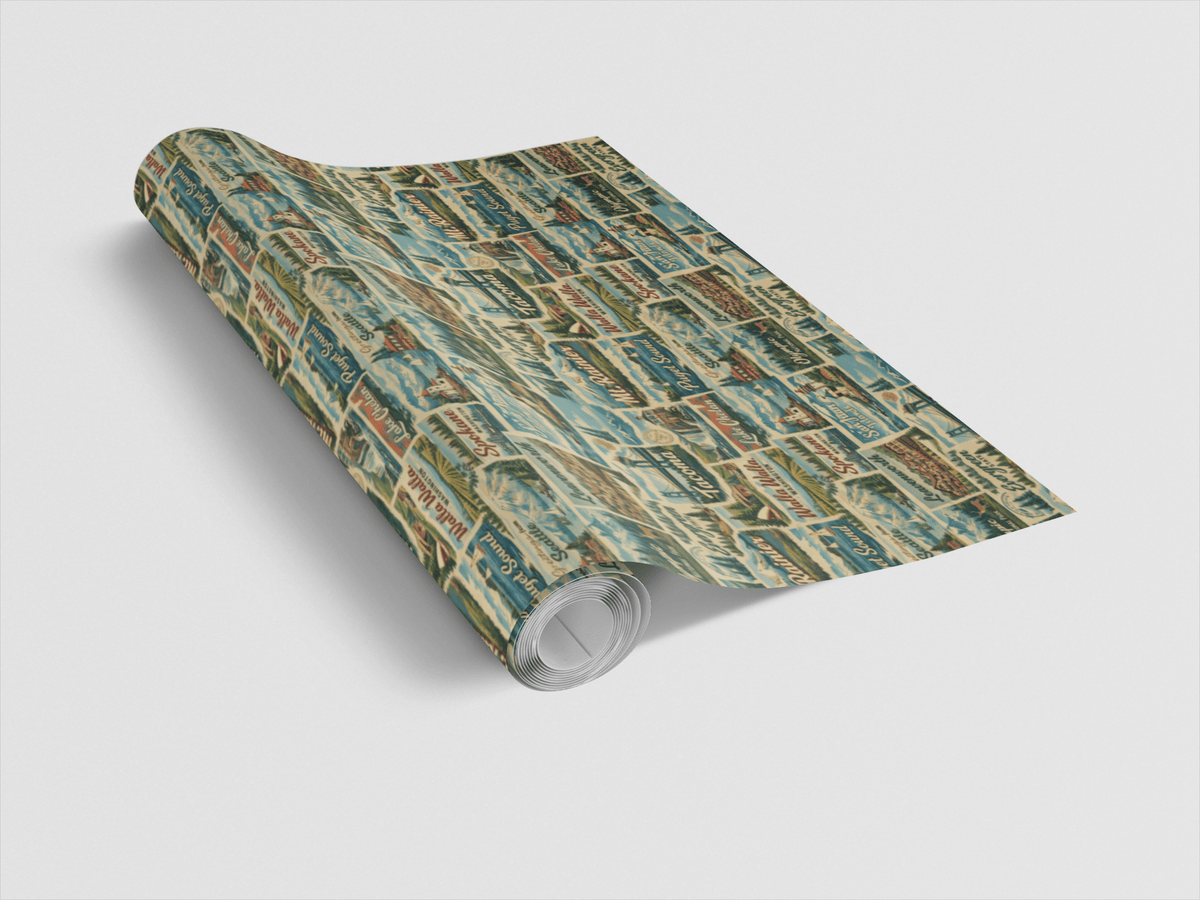 Washington Postcard Memories - London Penny Gift Wrap