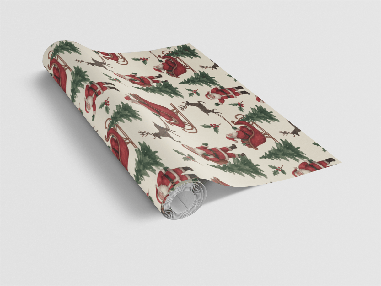 Santa’s Yuletide Journey - London Penny Gift Wrap