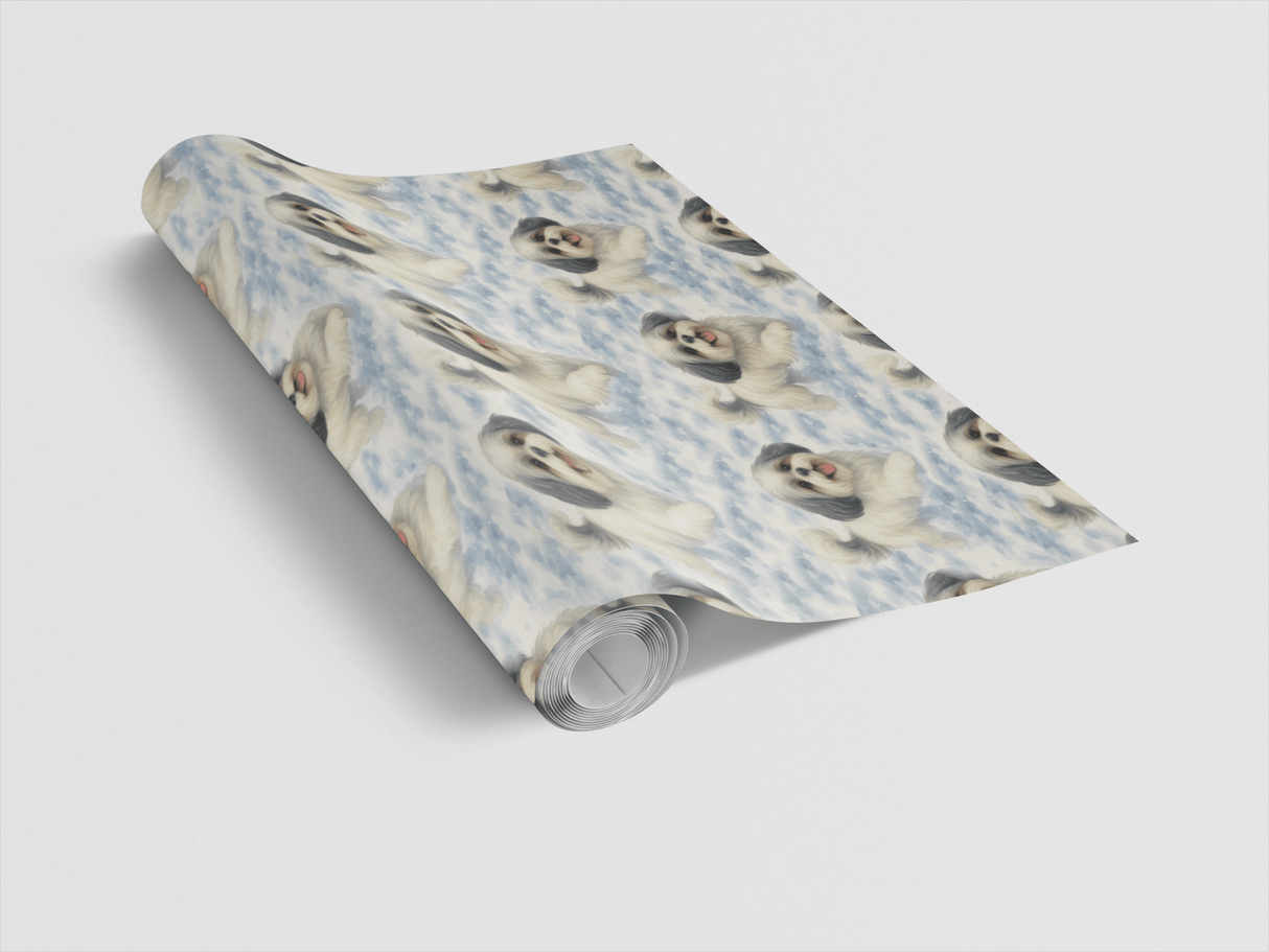 Winter Whiskers, Cozy Kisses - London Penny Gift Wrap