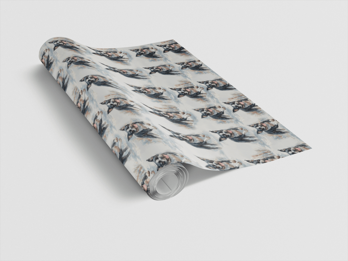 Tuxedo Tracks in the Snow - London Penny Gift Wrap