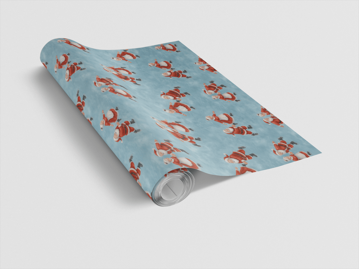 Skating St. Nick - London Penny Gift Wrap