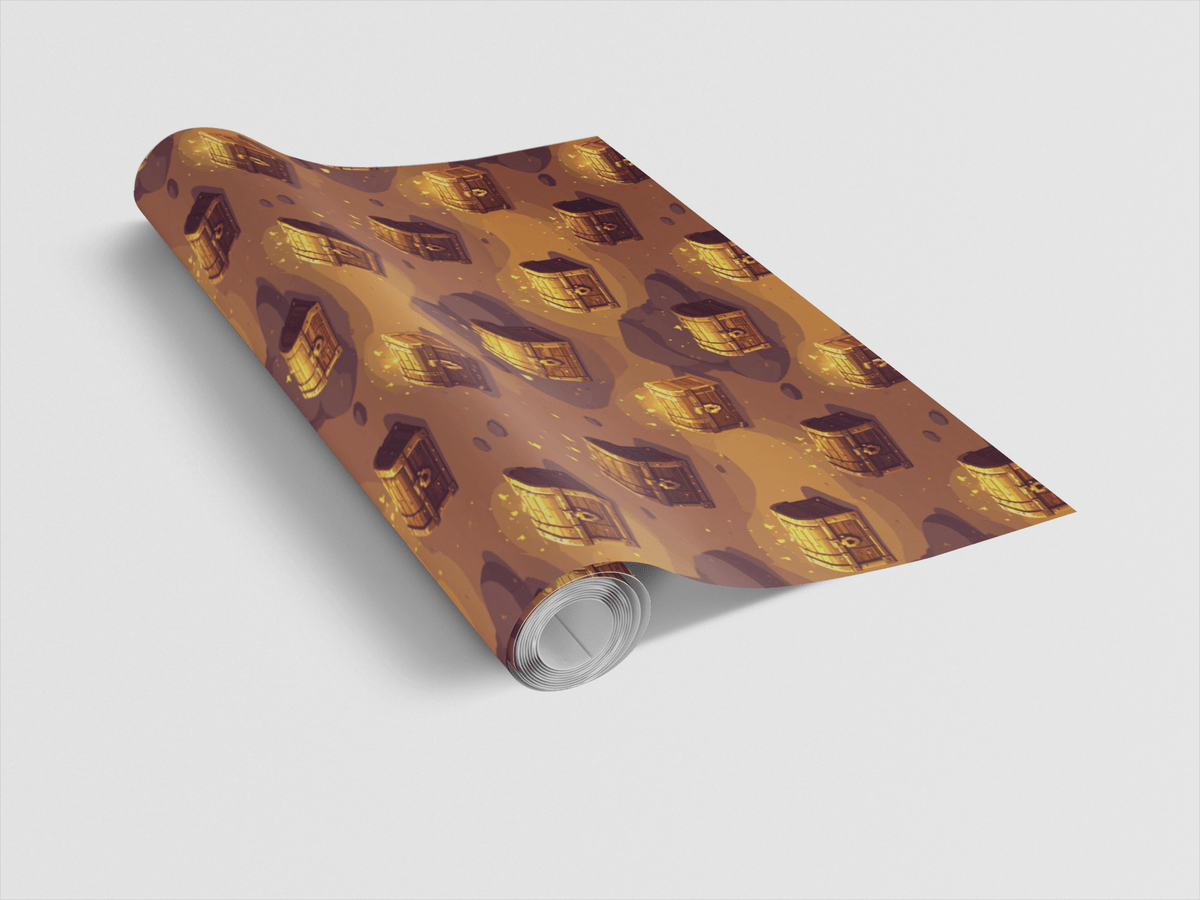 Treasure Chest Loot Loop Wrapping Paper - London Penny Gift Wrap