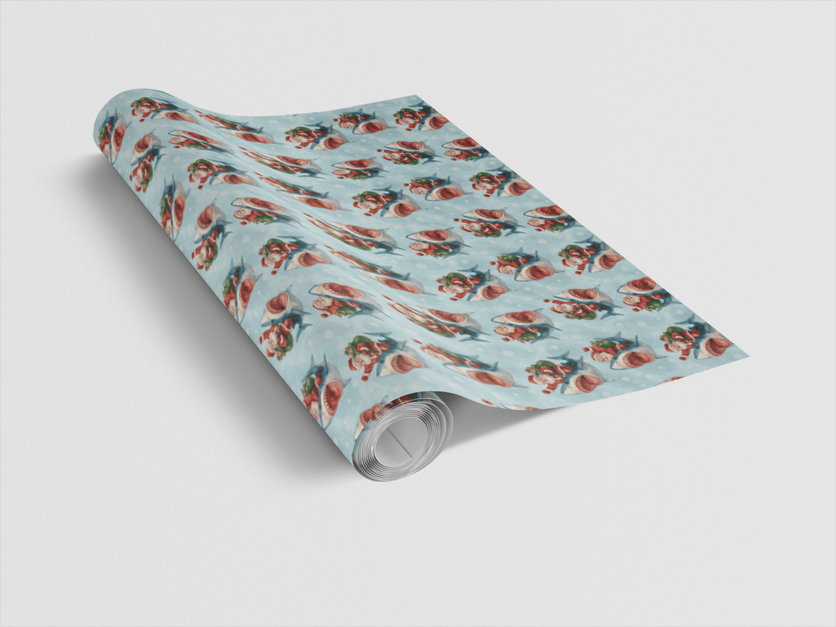 Sharky Christmas Splash - London Penny Gift Wrap