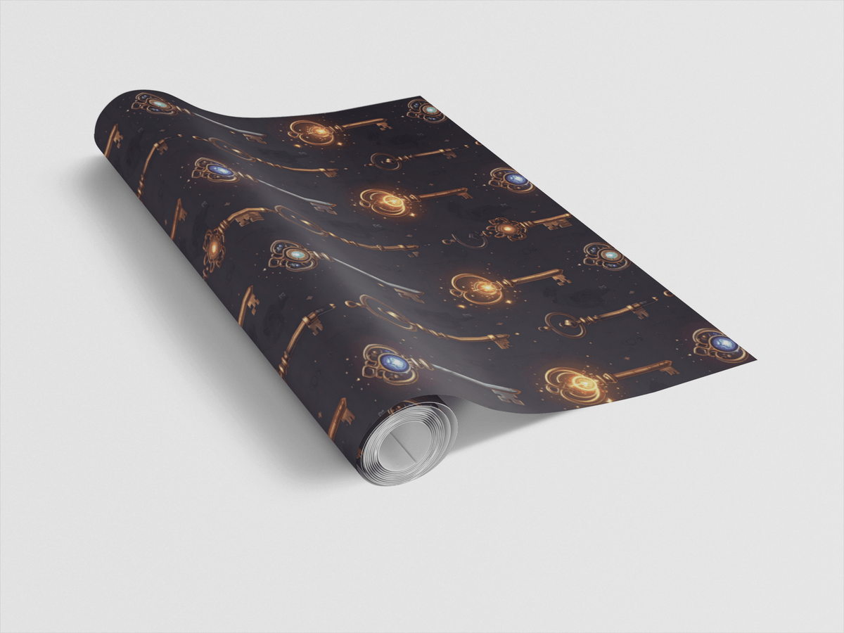 Arcane Key Questline Glossy Wrapping Paper - London Penny Gift Wrap