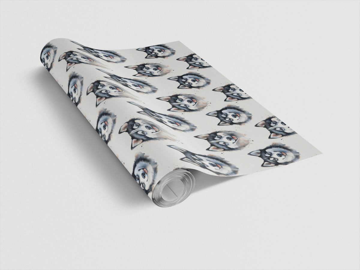 Arctic Howl Husky - London Penny Gift Wrap