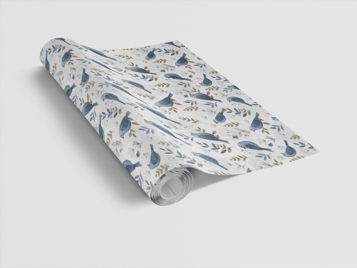 Bluebirds & Berries - London Penny Gift Wrap