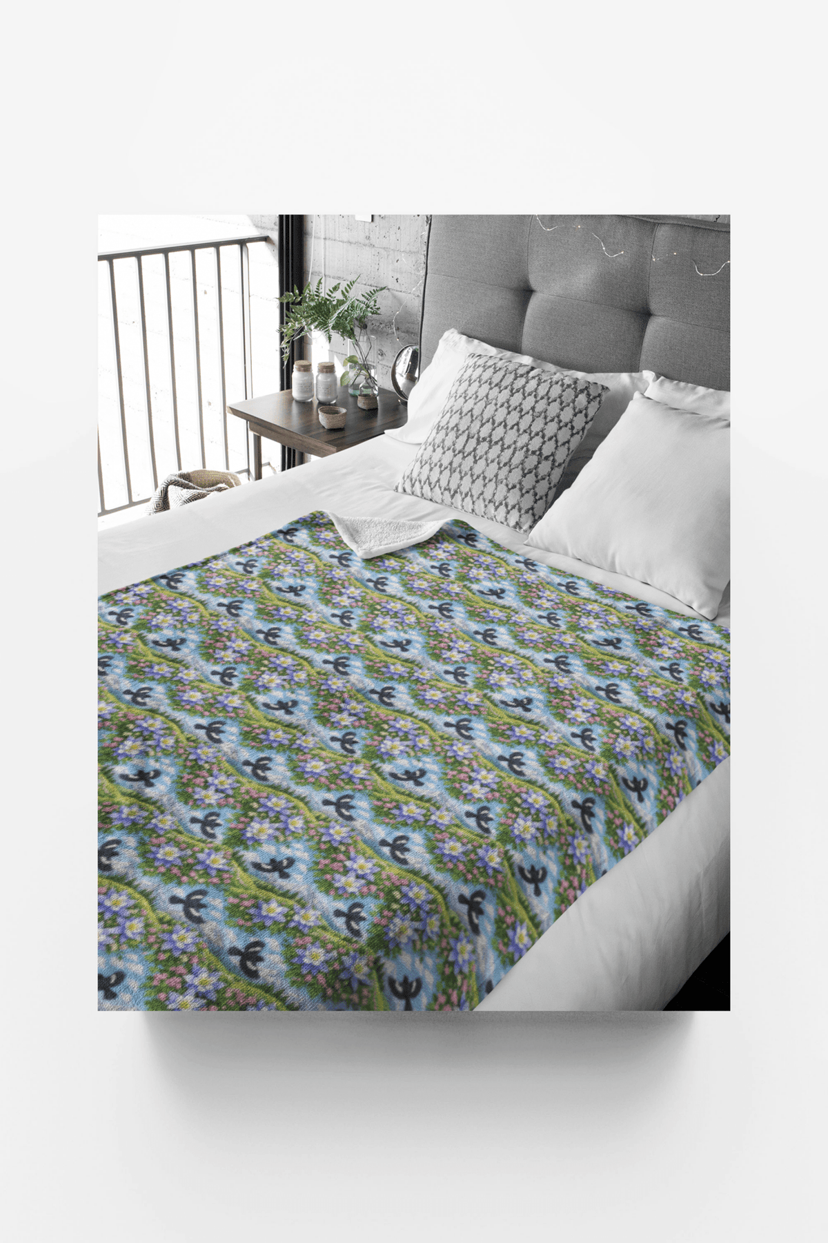 Colorado Flora & Fauna Sherpa Blanket - London Penny Gift Wrap
