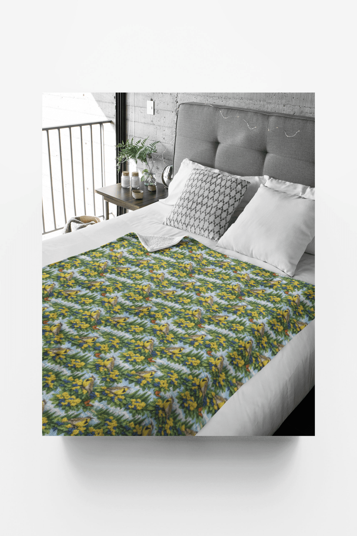 Oregon Flora & Fauna Sherpa Blanket - London Penny Gift Wrap
