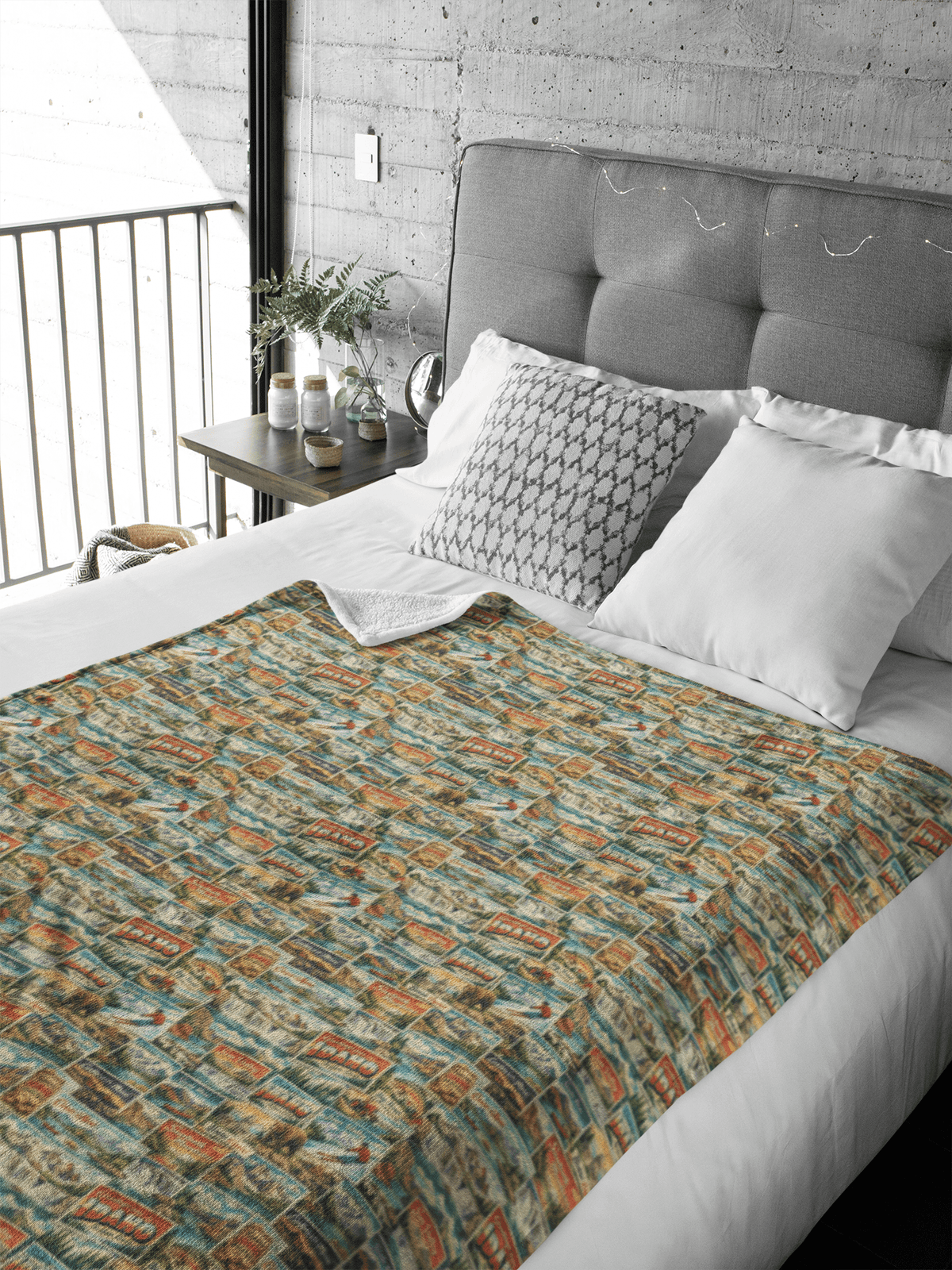 Idaho Postcard Memories Sherpa Blanket - London Penny Gift Wrap