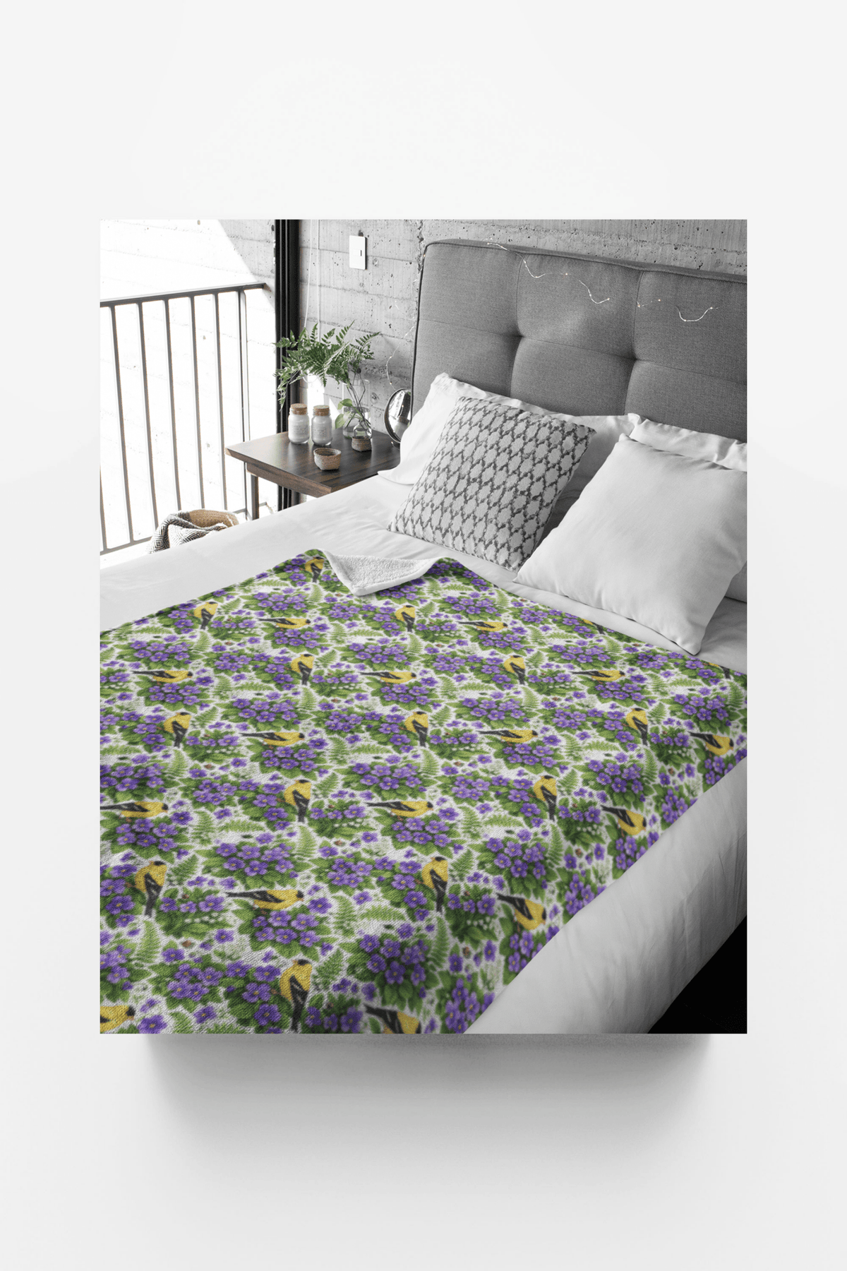 New Jersey Flora & Fauna Sherpa Blanket - London Penny Gift Wrap
