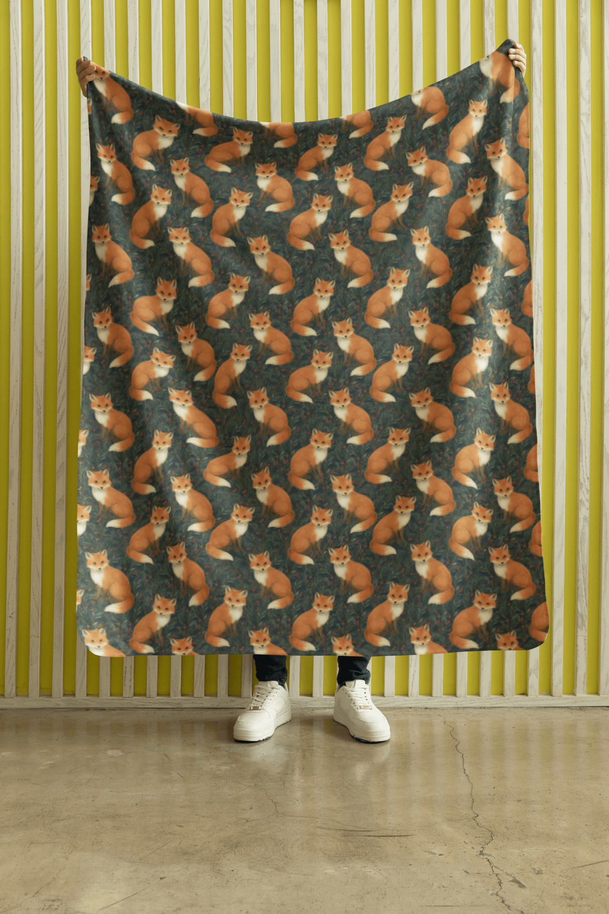 Fox in the Pines Sherpa Blanket - London Penny Gift Wrap