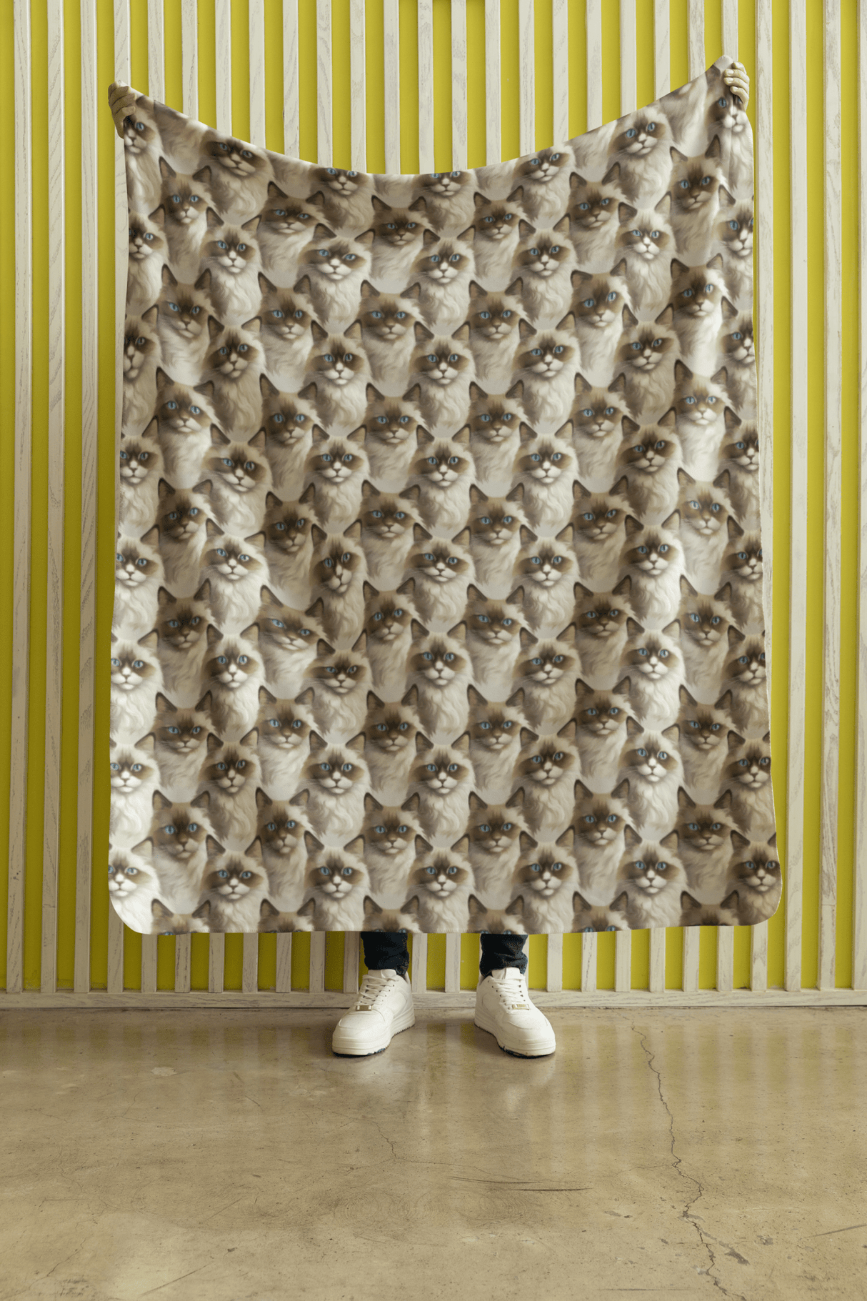 Soft as a Ragdoll Sherpa Blanket - London Penny Gift Wrap