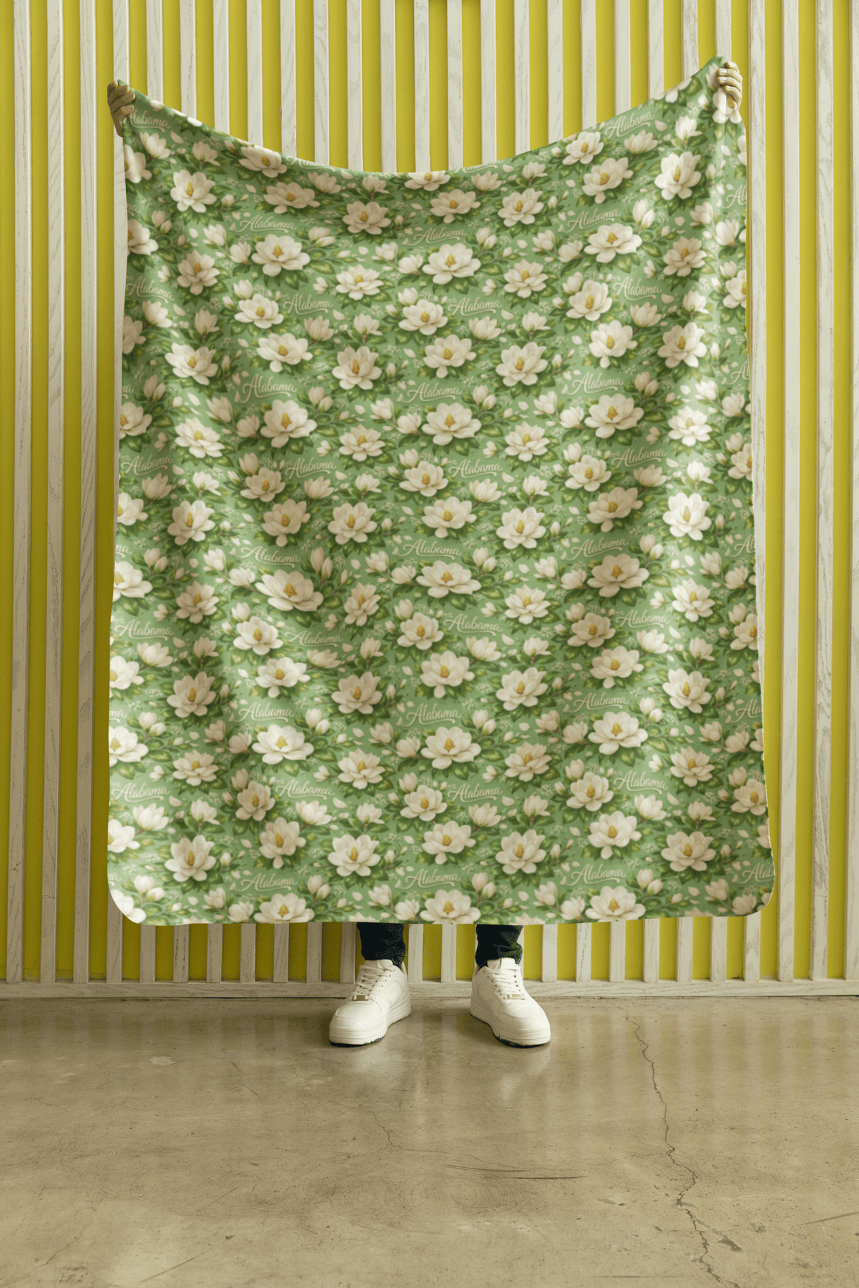 Alabama Southern Magnolia Sherpa Blanket - London Penny Gift Wrap
