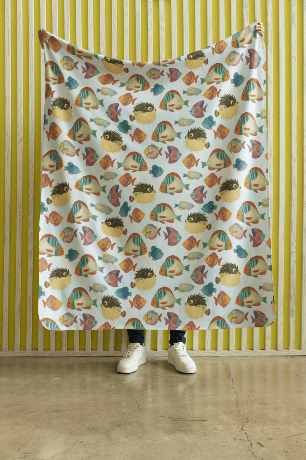 Fin-tastic Fiesta Sherpa Blanket - London Penny Gift Wrap