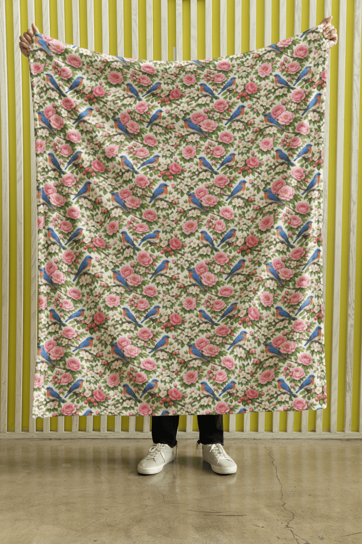 New York Flora & Fauna Sherpa Blanket - London Penny Gift Wrap