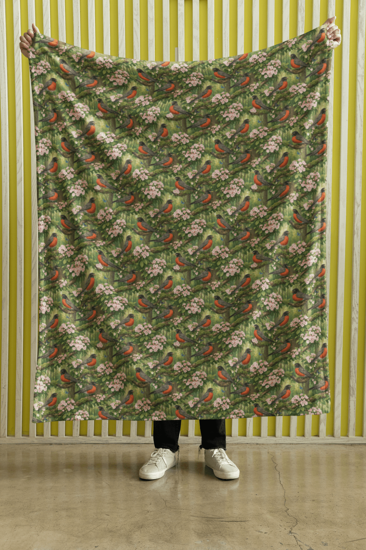 Connecticut Flora & Fauna Sherpa Blanket - London Penny Gift Wrap