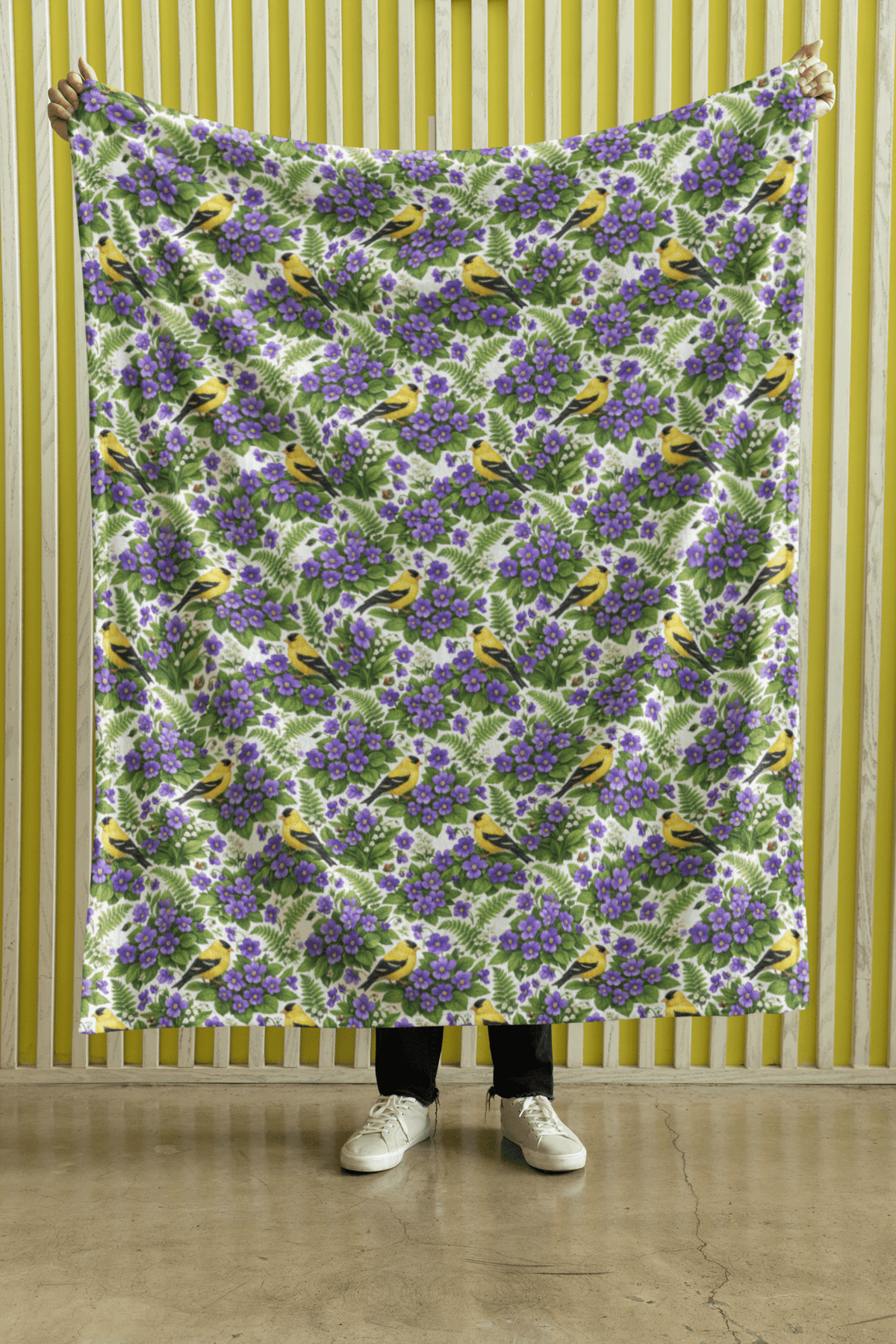 New Jersey Flora & Fauna Sherpa Blanket - London Penny Gift Wrap